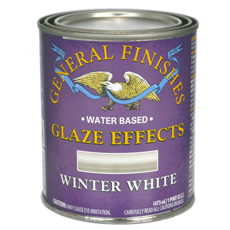 GENERAL FINISHES 1 Pt Winter White Glaze Effects Water-Based Translucent Color PTWW